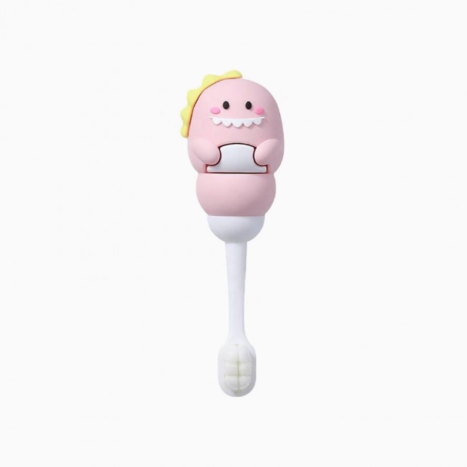 Cute dinosaur non-slip handle children's toothbrush