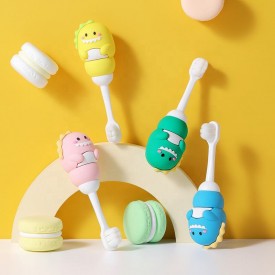 Cute dinosaur non-slip handle children's toothbrush