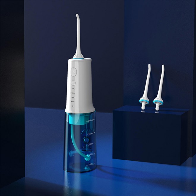 Portable high-frequency pulse electric water flosser