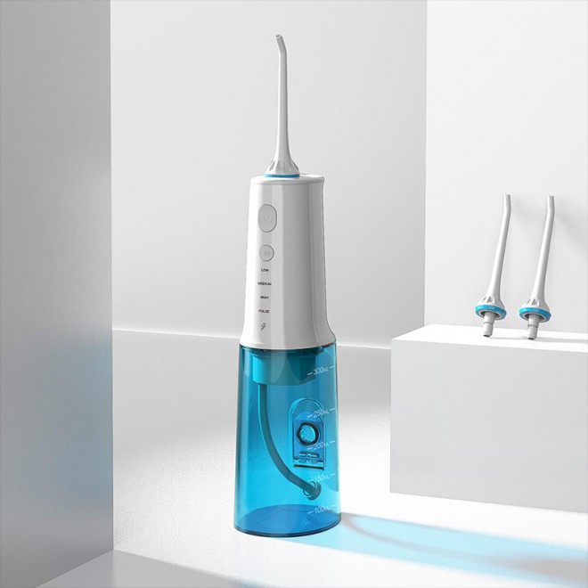 Portable high-frequency pulse electric water flosser