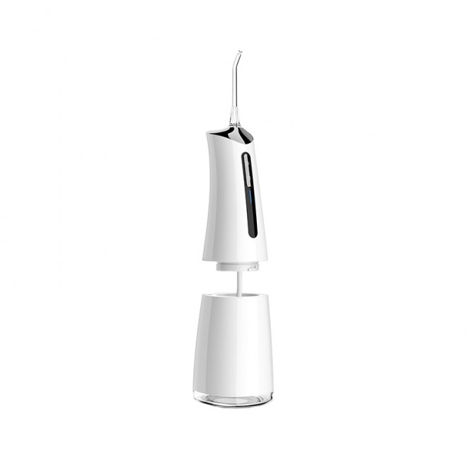White smart timer electric water flosser