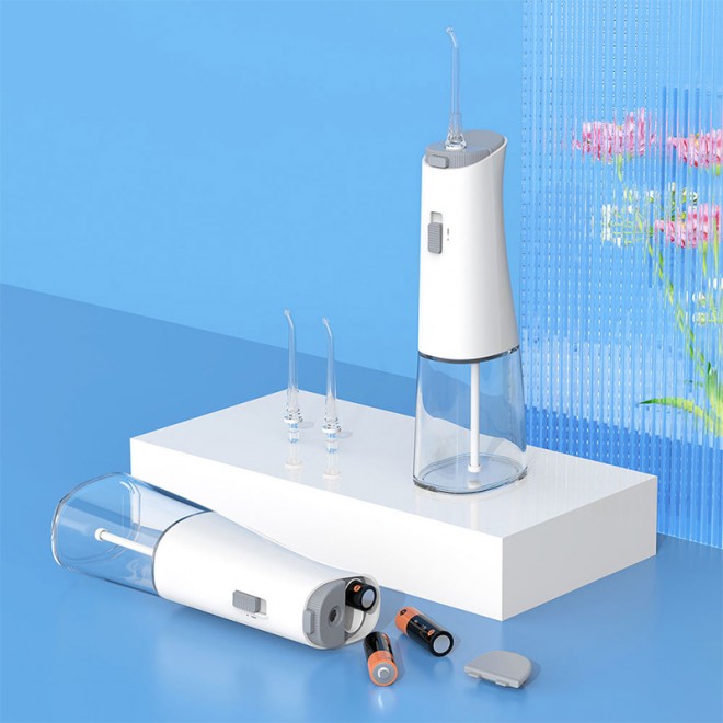Household battery-powered electric water flosser