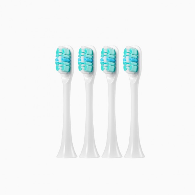 Densely wavy bristle replacement brush head