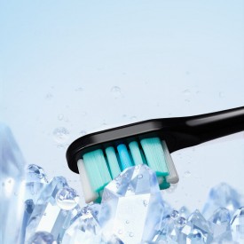 Densely wavy bristle replacement brush head