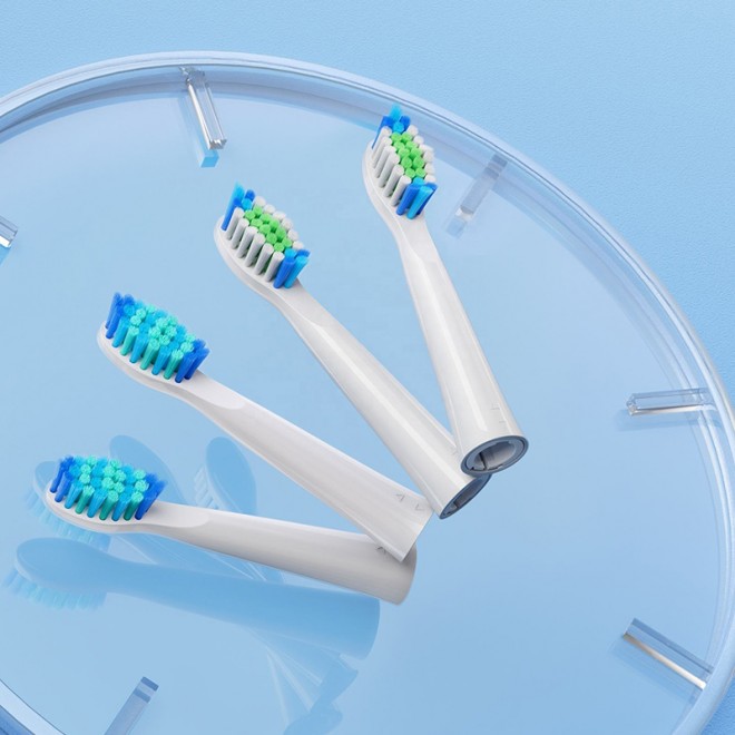 W-shaped bristle toothbrush replacement brush head