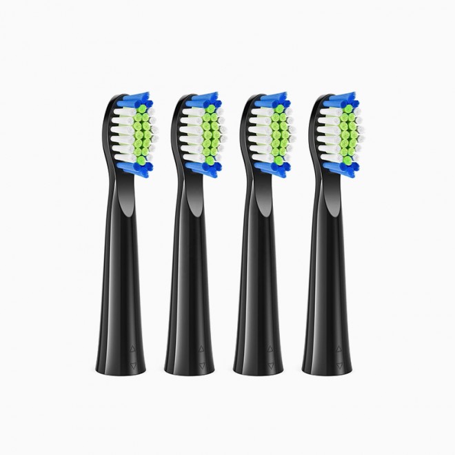 Black W-shaped bristle replacement brush head