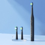 Black W-shaped bristle replacement brush head