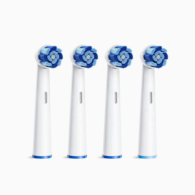 Rotatable round head replacement brush head
