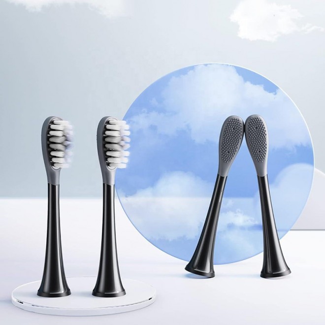 Extra soft bristle toothbrush replacement brush heads