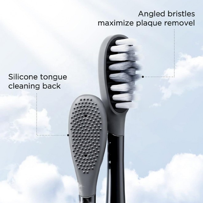 Extra soft bristle toothbrush replacement brush heads