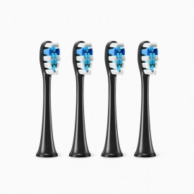 W-shaped bristle cleaning replacement brush head