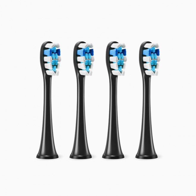 W-shaped bristle cleaning replacement brush head