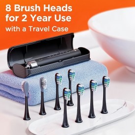 W-shaped bristle cleaning replacement brush head