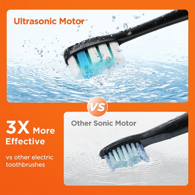 W-shaped bristle cleaning replacement brush head