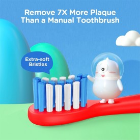 Ultra-soft wavy bristle children's replacement brush head