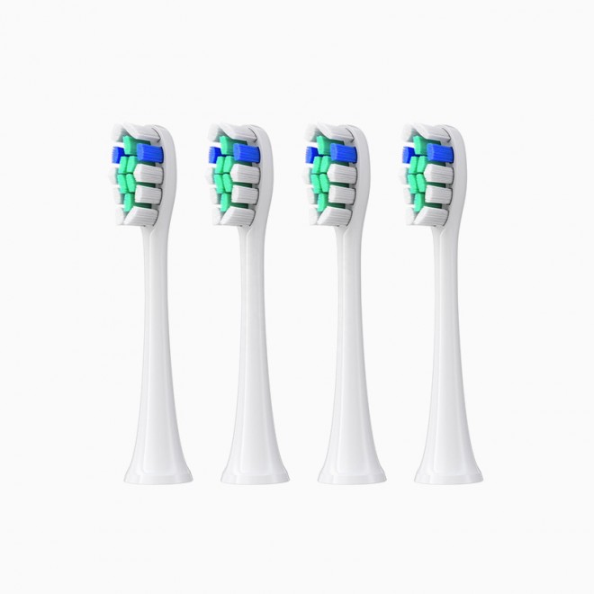Soft wavy bristle replacement brush head