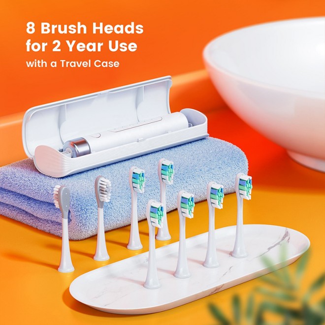 Soft wavy bristle replacement brush head