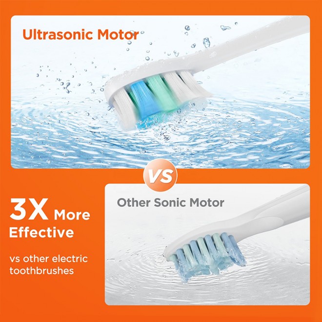 Soft wavy bristle replacement brush head