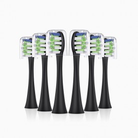 Zero-feel cushioned soft bristle replacement brush head