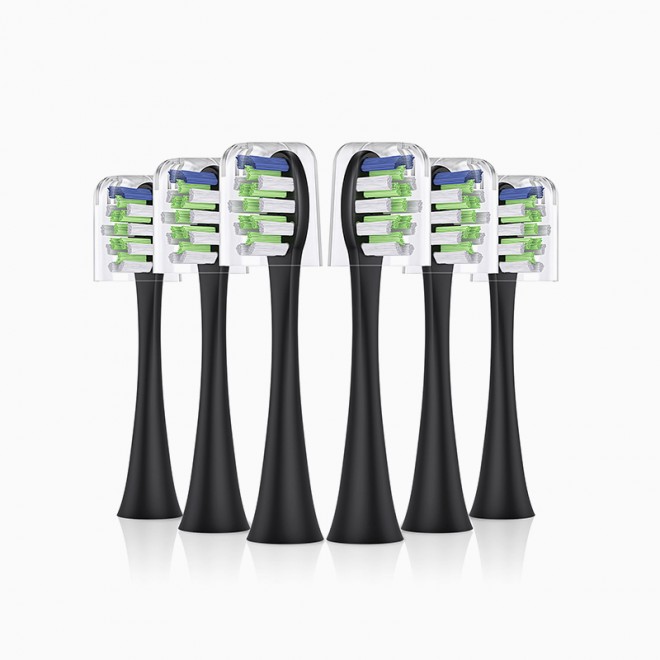 Zero-feel cushioned soft bristle replacement brush head