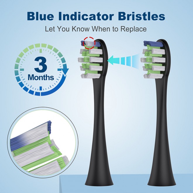 Zero-feel cushioned soft bristle replacement brush head