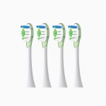 Deep clean curved bristle replacement brush head