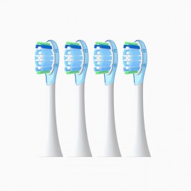 Unique curved bristle replacement brush head
