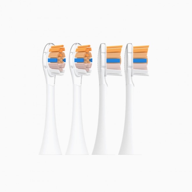 High-density soft bristle replacement brush head