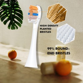 High-density soft bristle replacement brush head