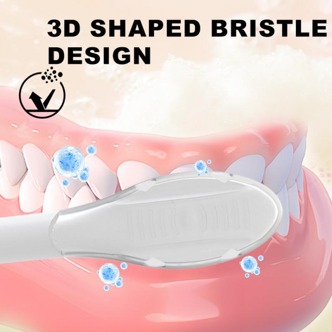 High-density soft bristle replacement brush head