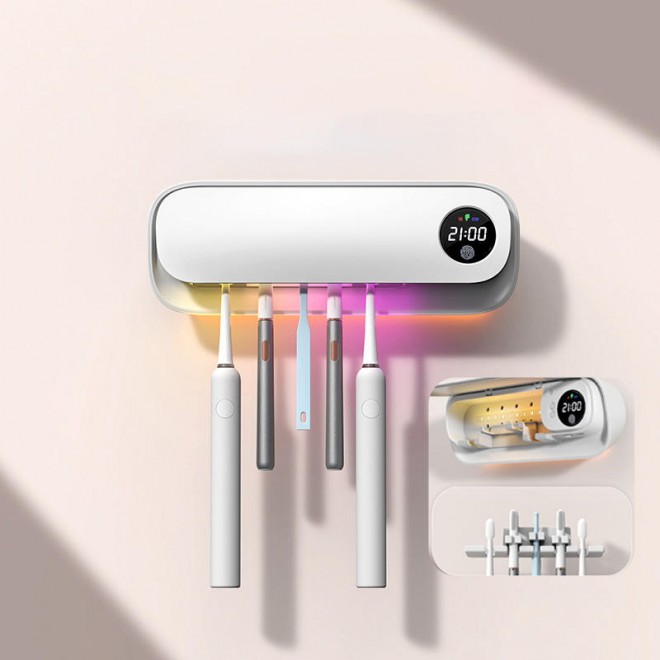 Smart punch-free wall-mounted toothbrush holder