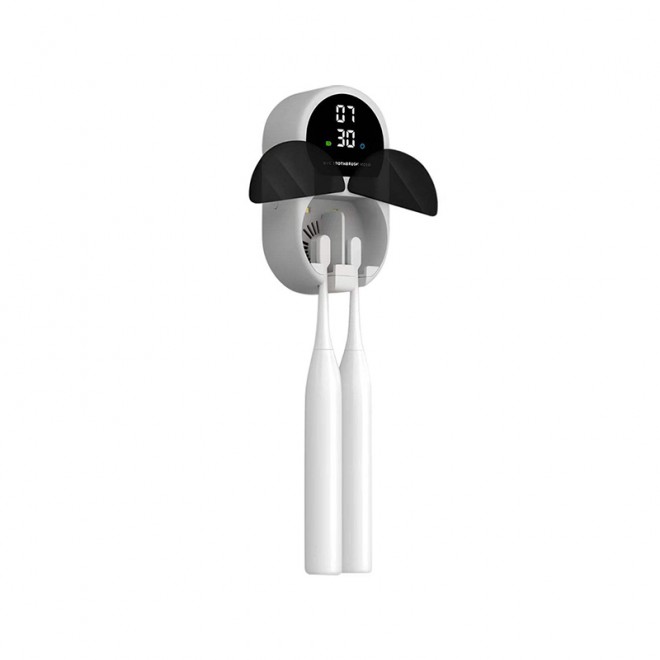 Induction opening and closing disinfection toothbrush holder