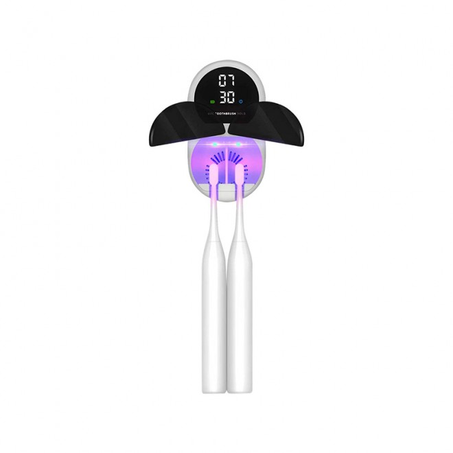 Induction opening and closing disinfection toothbrush holder