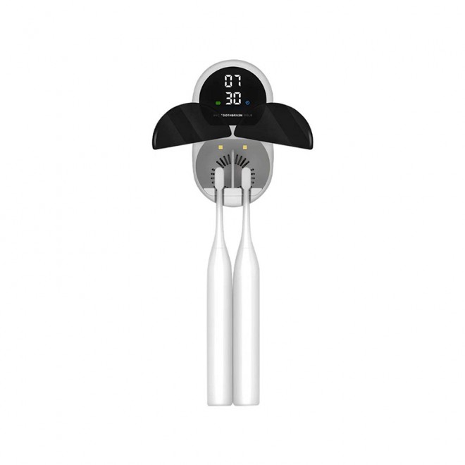 Induction opening and closing disinfection toothbrush holder