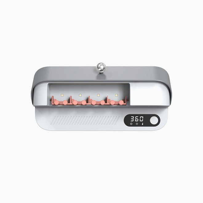 Air-drying and disinfecting rechargeable toothbrush holder