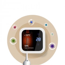 Square compact disinfection toothbrush holder